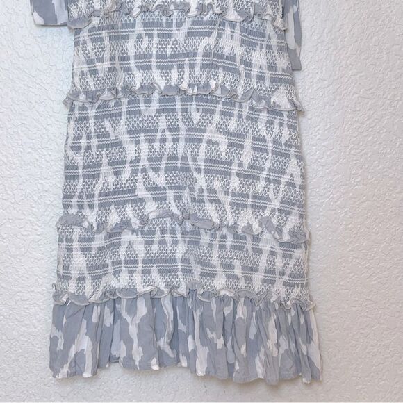 Buddy Love Laura Smocked Mini Dress in Slate size Small - Picture 6 of 9